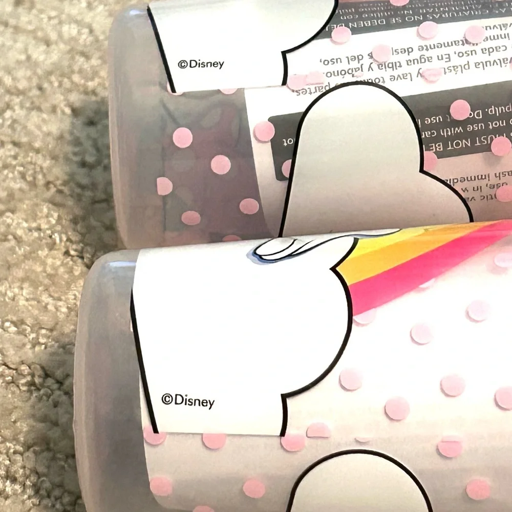 Disney Baby Minnie Mouse 3 PK Bib Set and 2 Sippie 10oz. Cups. NWT